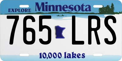 MN license plate 765LRS