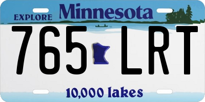 MN license plate 765LRT