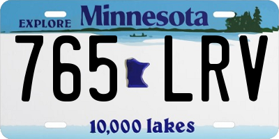 MN license plate 765LRV