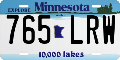 MN license plate 765LRW