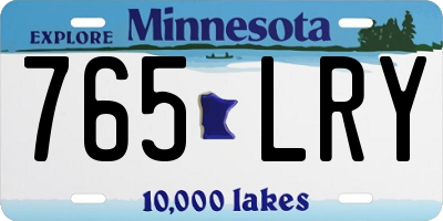 MN license plate 765LRY