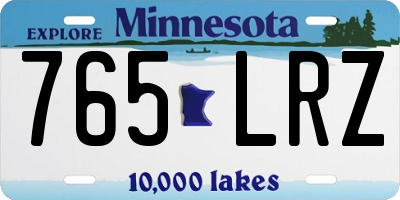 MN license plate 765LRZ