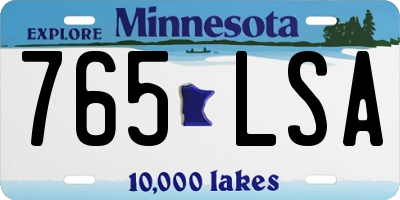 MN license plate 765LSA