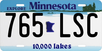 MN license plate 765LSC