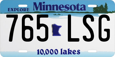 MN license plate 765LSG
