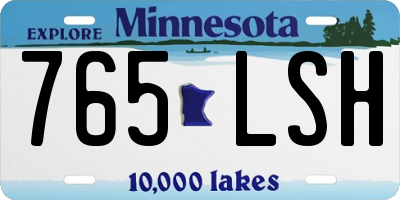 MN license plate 765LSH