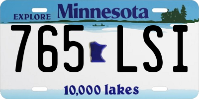 MN license plate 765LSI