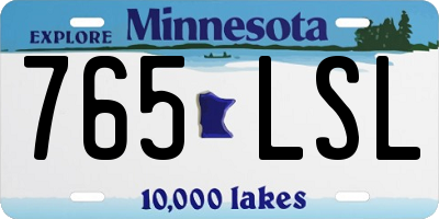 MN license plate 765LSL