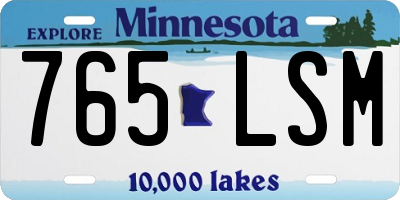 MN license plate 765LSM