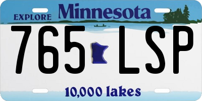 MN license plate 765LSP
