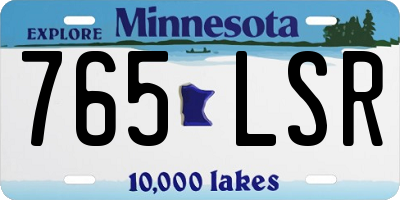 MN license plate 765LSR