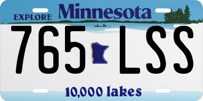 MN license plate 765LSS