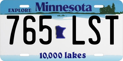 MN license plate 765LST