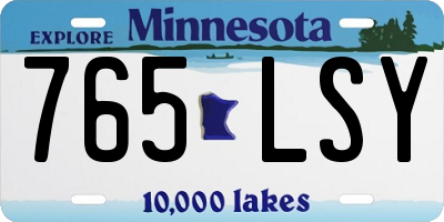 MN license plate 765LSY