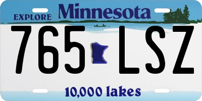 MN license plate 765LSZ