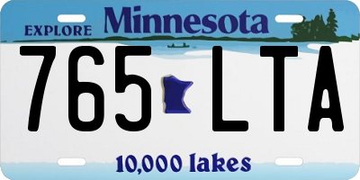 MN license plate 765LTA
