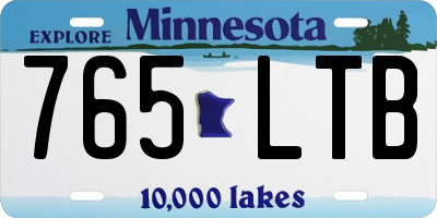 MN license plate 765LTB