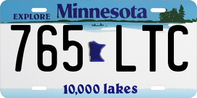 MN license plate 765LTC