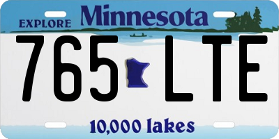 MN license plate 765LTE