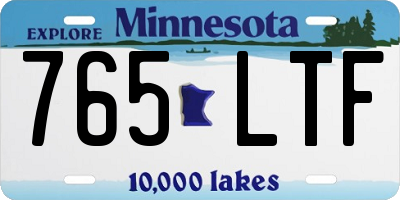 MN license plate 765LTF