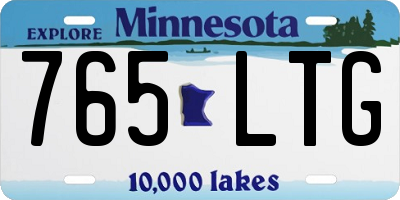 MN license plate 765LTG