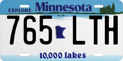 MN license plate 765LTH