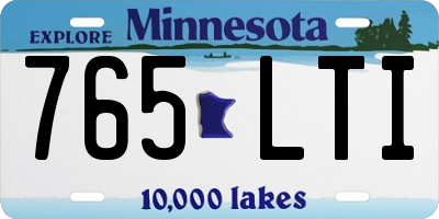 MN license plate 765LTI