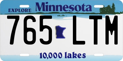 MN license plate 765LTM