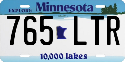 MN license plate 765LTR