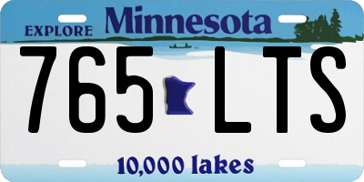 MN license plate 765LTS