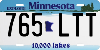 MN license plate 765LTT