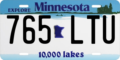 MN license plate 765LTU