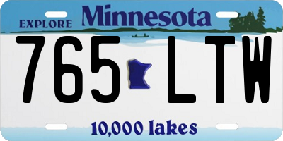 MN license plate 765LTW
