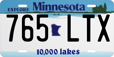 MN license plate 765LTX