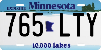MN license plate 765LTY