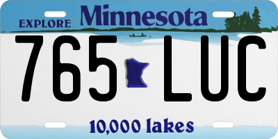 MN license plate 765LUC