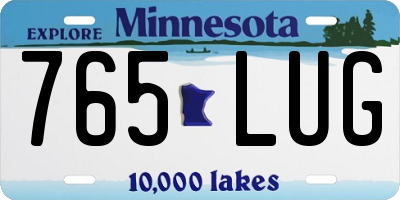 MN license plate 765LUG