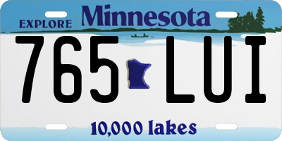 MN license plate 765LUI