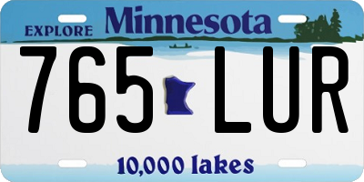 MN license plate 765LUR