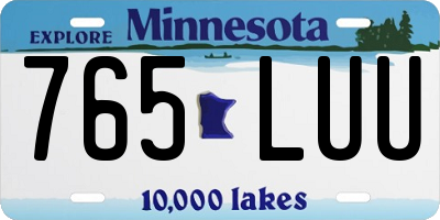 MN license plate 765LUU