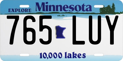 MN license plate 765LUY