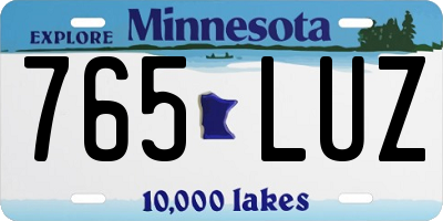 MN license plate 765LUZ
