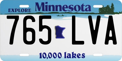 MN license plate 765LVA