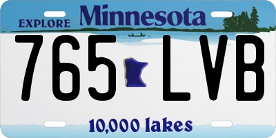 MN license plate 765LVB
