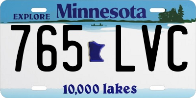 MN license plate 765LVC