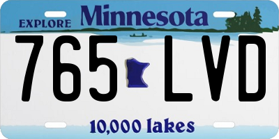 MN license plate 765LVD