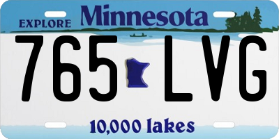 MN license plate 765LVG