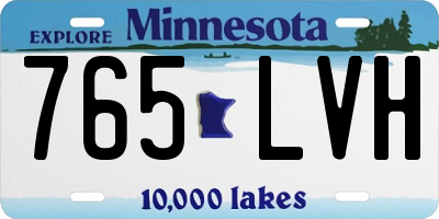 MN license plate 765LVH