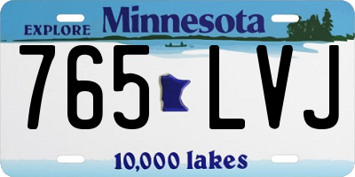 MN license plate 765LVJ