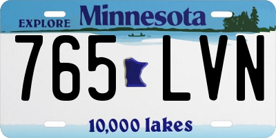 MN license plate 765LVN